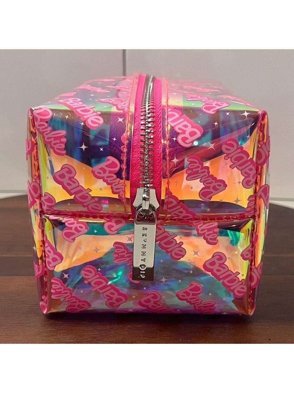 Barbie x SkinnyDip London Pink Iridescent Beauty Zip Case - Picture 4 of 5